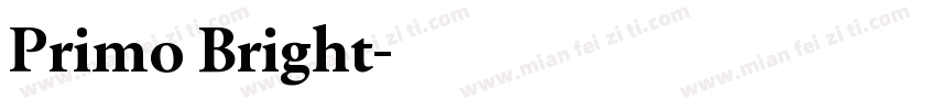 Primo Bright字体转换